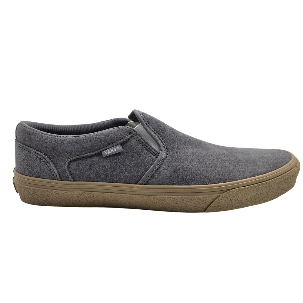 Vans Asher Men 13 Crepe Frost Gray Suede Slip-On Sneaker Shoes VN000CSN85T